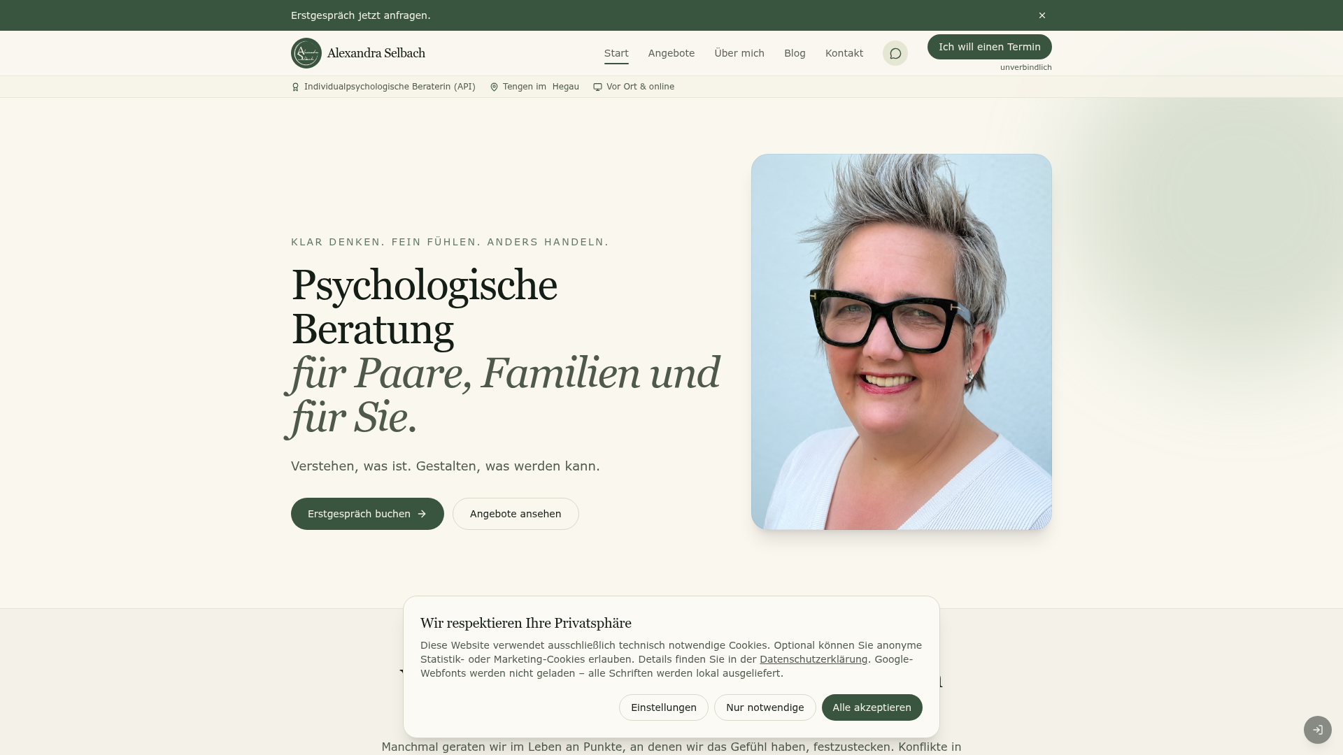 Alexandra Selbach – Vorschau der Webseite alexandra-selbach.de