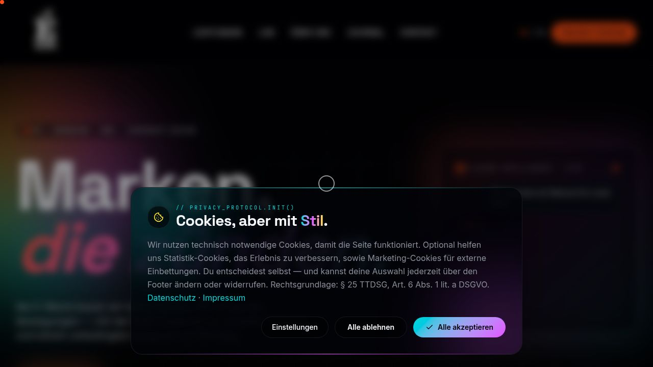 E-Blend – Vorschau der Webseite e-blend.de